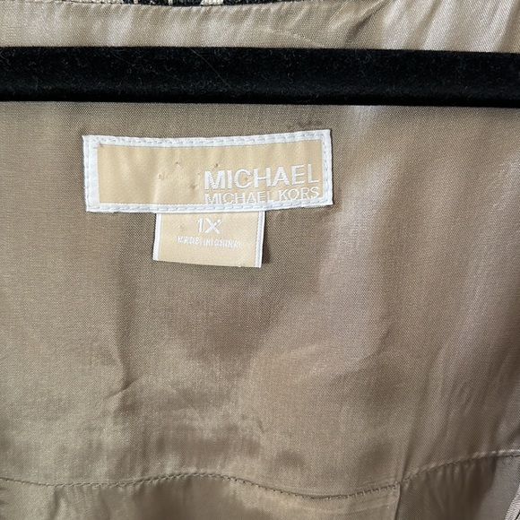 Michael Kors Black Floral Swing Jacket Size 1X - Picture 10 of 11